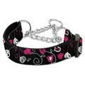 Unconditional Love Crazy Hearts Nylon Collars Martingale Black Medium UN749584